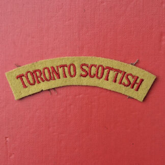 (Canada) The Toronto Scottish - Woven Cloth Shoulder Title.