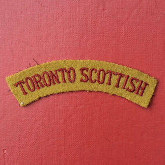 (Canada) The Toronto Scottish - Woven Cloth Shoulder Title.