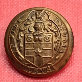 Leys School O.T.C - 24mm Brass Button.