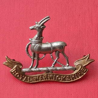 The Royal Warwickshire Regiment - Bi Metal Edwardian Cap Badge.