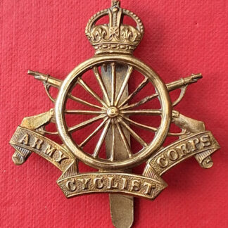 The Army Cyclist Corps - King's Crown Gilding Metal Cap Badge.
