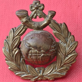 The Royal Marine Light Infantry - King's Crown Gilding Metal Cap Badge.
