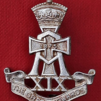 The Green Howards - Officer's Silver Plate Cap Badge.