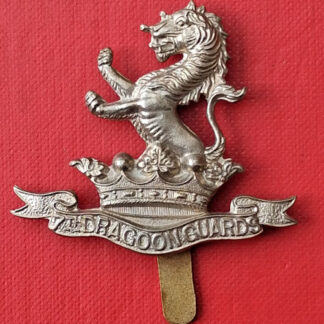 7th Dragoon Guards - White Metal Cap Badge (Tiptaft).