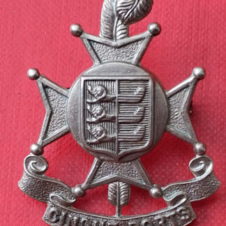 5th Cinque Ports Battalion (The Royal Sussex Regiment) Territorials - White Metal Cap Badge.