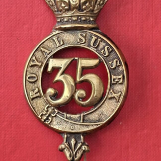 35th (Royal Sussex) Regiment Of Foot - Victorian O.R's Brass Circa 1874 - 1881Glengarry Badge.