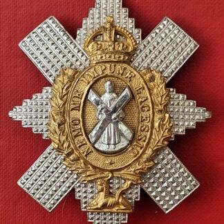 The Royal Highlanders (The Black Watch) - Officer's Silver & Gilt Cap Badge.