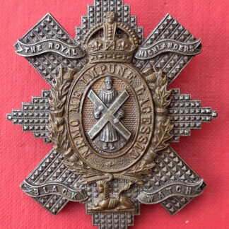 The Royal Highlanders (The Black Watch) - Senior N.CO's  Silver & Gilt Cap Badge.