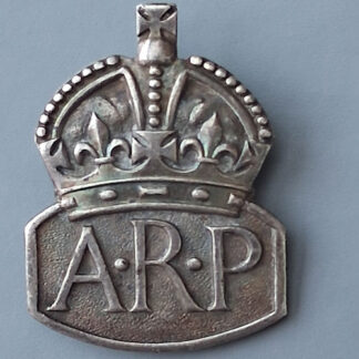 Air Raid Precautions - King's Crown Silver Lapel Badge.