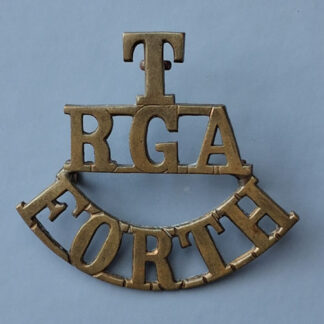 Royal Garrison Artillery Territorials Forth - Gilding Metal Shoulder Title.