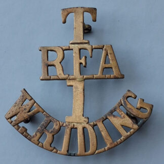 Royal Field Artillery Territorials 1st West Riding - Gilding Metal Shoulder Title.