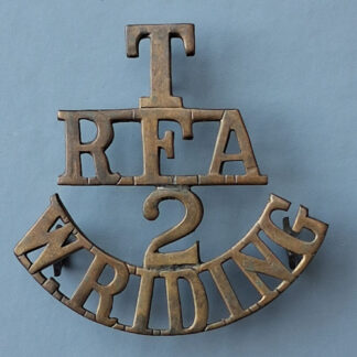 Royal Field Artillery Territorials 2nd West Riding - Gilding Metal Shoulder Title.