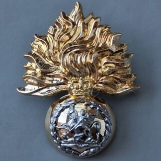 The Fusilier Brigade - Gold & Silver Anodised Cap Badge.