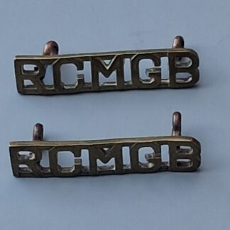 (Canada) Royal Canadian Machine Gun Brigade - Gilding Metal Shoulder Titles.