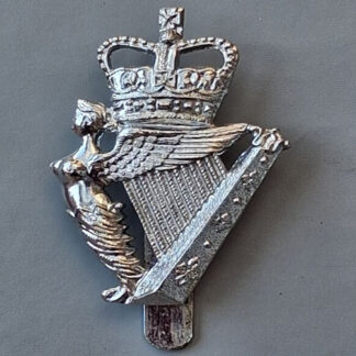 The Royal Irish Regiment - Queen's Crown Chromed Cap Badge.