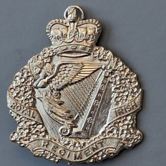 The Royal Irish Regiment - Queen's Crown Chromed Belt Badge.