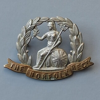 The Norfolk Regiment - Edwardian Bi Metal Cap Badge.