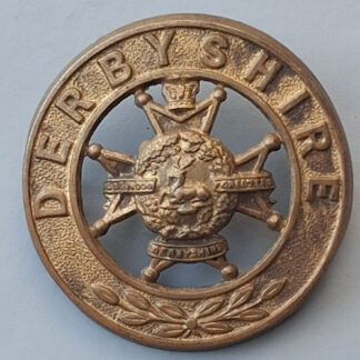 The Sherwood Foresters (Derbyshire Regiment) - Queen Victoria's Crown Gilding Metal Helmet Plate Centre.