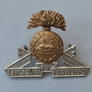 The Lancashire Fusiliers - Edwardian Bi Metal Cap Badge.