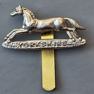 The Prince Of Wales's Own Regiment Of Yorkshire - New Improved White Metal Cap Badge.
