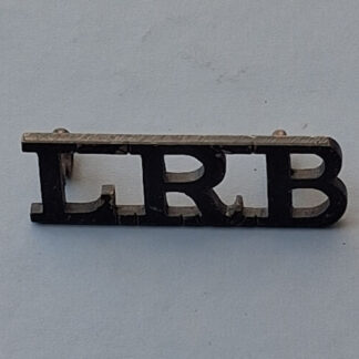 The London Rifle Brigade - Officer's Blackened Brass Shoulder Title.