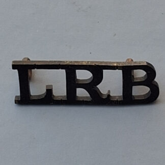 The London Rifle Brigade - Officer's Blackened Brass Shoulder Title.