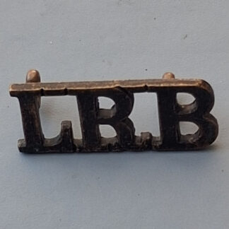 The London Rifle Brigade - Officer's Blackened Brass Shoulder Title.