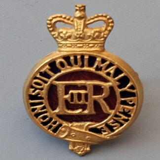 The Household Cavalry - Queen's Crown Gilt & Enamelled Cap Badge.