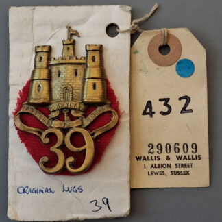 39th (Dorsetshire) Regiment Of Foot - Victorian O.R's Brass Circa 1874 - 1881 Glengarry Badge.