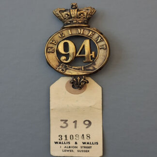 94th  Regiment Of Foot - Victorian O.R'S Brass Circa 1874 - 1881 Glengarry Badge.