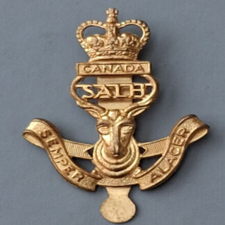(Canada) The South Alberta Light Horse - Queen's Crown Gilding Metal Cap Badge.