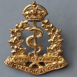 (Canada) The Royal Canadian Medical Corps - King's Crown Gilding Metal Cap Badge.