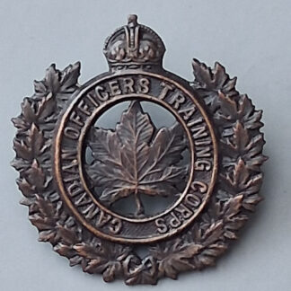 (Canada) The Canadian Officers Training Corps - King's Crown Bronzed Cap Badge.