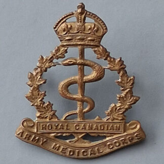 (Canada) The Royal Canadian Medical Corps - King's Crown Gilding Metal Cap Badge.