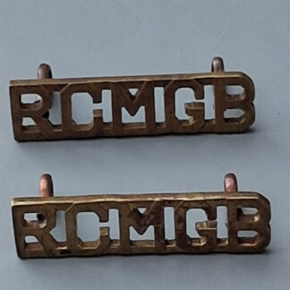 (Canada) Royal Canadian Machine Gun Brigade - Gilding Metal Shoulder Titles.
