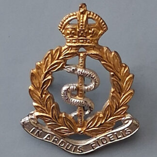 The Royal Army Medical Corps - Officer's Silver & Gilt Cap Badge.