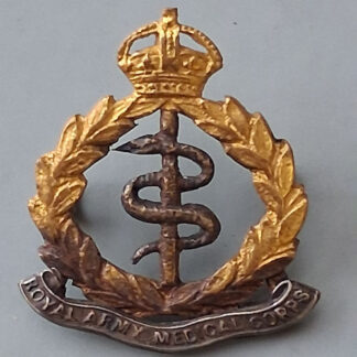 The Royal Army Medical Corps - Officer's Silver & Gilt Mess Dress Collar Badge.
