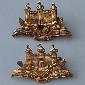 The King's Own Scottish Borderers - Gilding Metal Collar Badges.