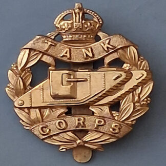 The Tank Corps - King's Crown Gilding Metal Cap Badge.