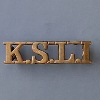 The King's Shropshire Light Infantry - Gilding Metal Shoulder Title.