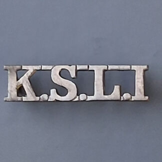 The King's Shropshire Light Infantry - White Metal Shoulder Title.