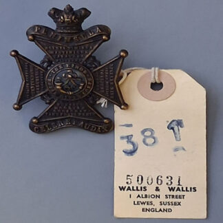 The 60th Regiment Of Foot The King's Royal Rifle Corps - Queen Victoria's Crown Blackened Brass Glengarry Badge.