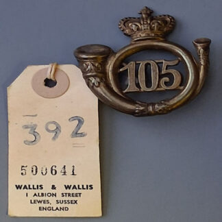 The 105th (Madras Light Infantry) Regiment Of Foot - Victorian O.R's Brass Glengarry Badge Circa 1874 - 1881.