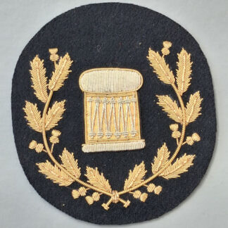 Scottish Drum Major's - Gold & Silver Bullion On Black Sleeve Badge.