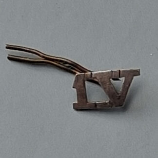 1V  (1st Volunteers)? - White Metal Badge For Corded Boss.
