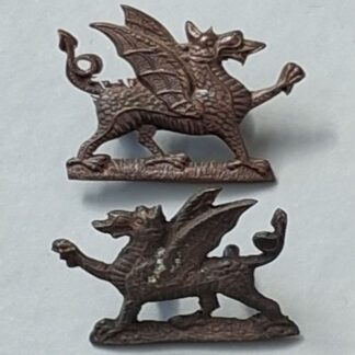 The Monmouthshire Regiment - Officer's Service Dress Collar Badges.