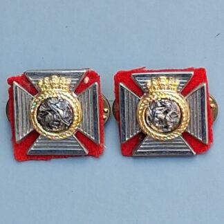 The Duke of Edinburgh's Royal Regiment - Officer's Silver & Gilt Collar Badges.