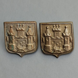 The 2nd Volunteer Battalion The East Surrey Regiment - White Metal Collar Badges.