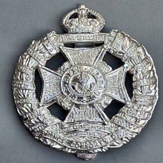 The Rifle Brigade - King's Crown (H.W Timings) Silver Anodised Cap Badge.