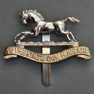 The 3rd King's Own Hussars - Gold & Silver Anodised Cap Badge.